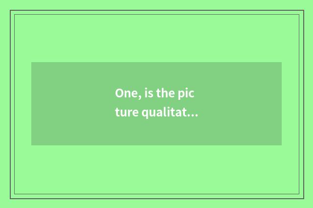 One, is the picture qualitative best portable number camera?