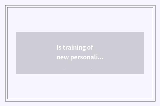 Is training of new personality fitness ordinal?