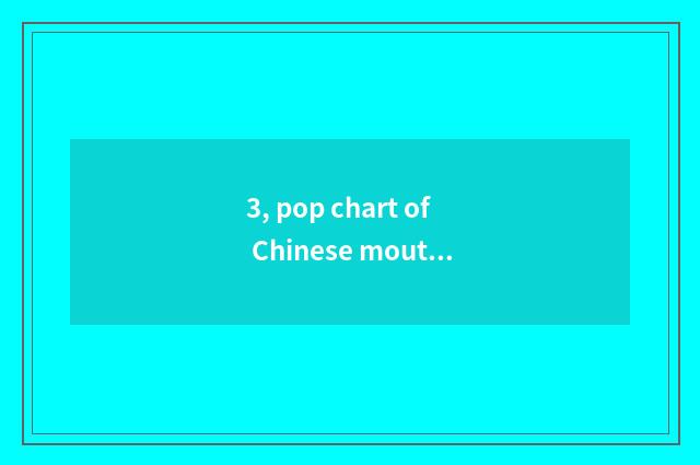 3, pop chart of Chinese mouth cate?