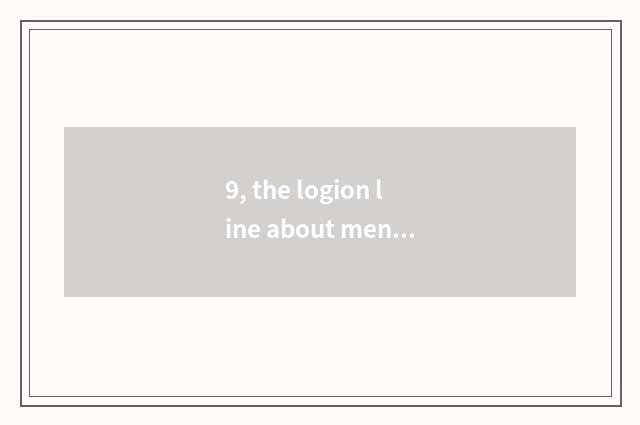 9, the logion line about mental health?