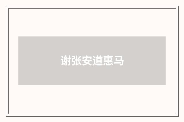 谢张安道惠马