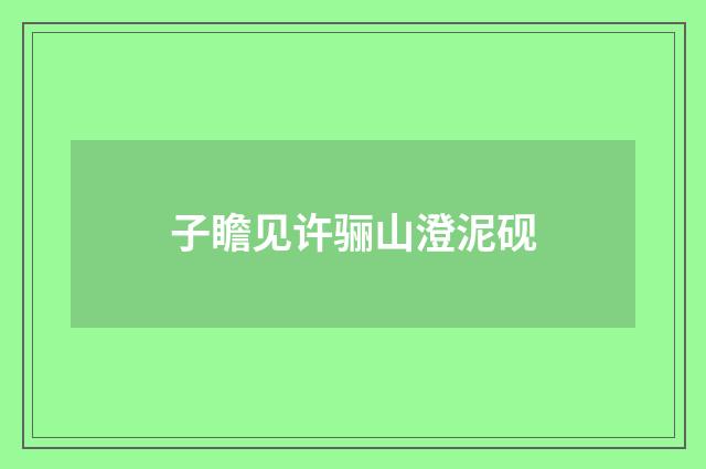 子瞻见许骊山澄泥砚