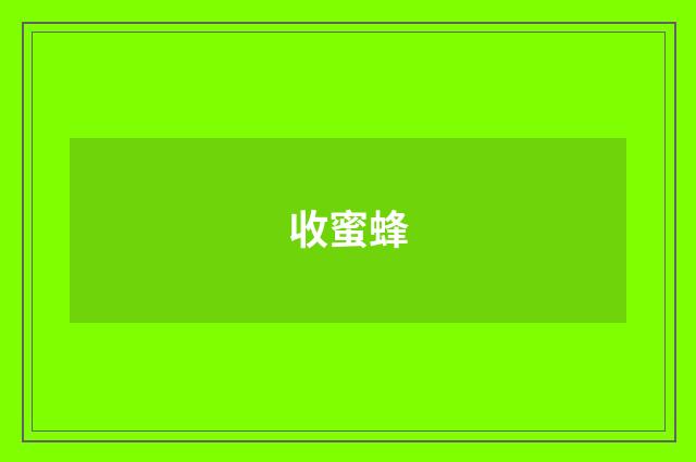 收蜜蜂