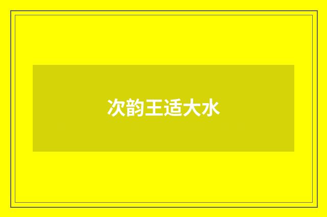 次韵王适大水