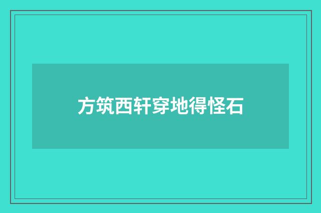 方筑西轩穿地得怪石