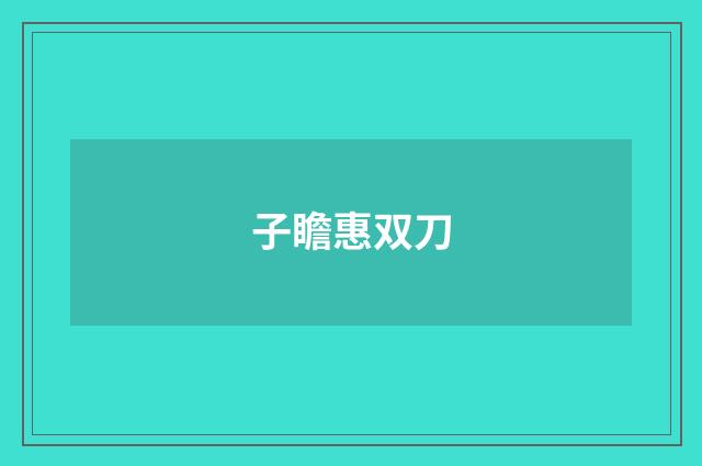子瞻惠双刀