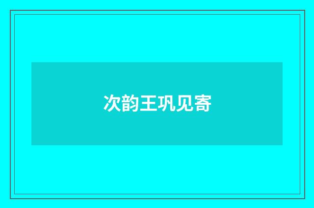 次韵王巩见寄
