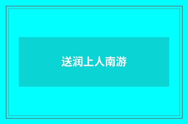 送润上人南游