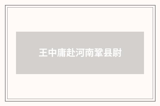 王中庸赴河南鞏县尉