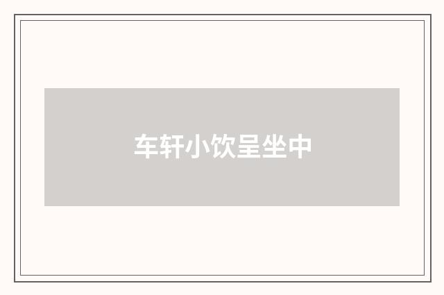 车轩小饮呈坐中