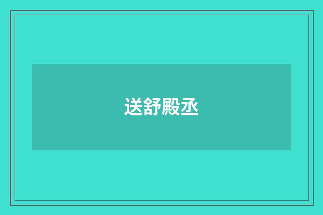 送舒殿丞