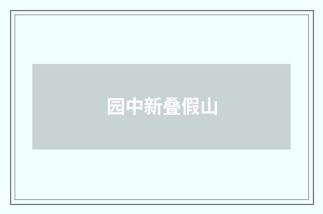 园中新叠假山