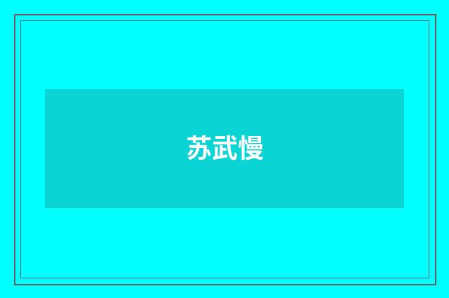 苏武慢