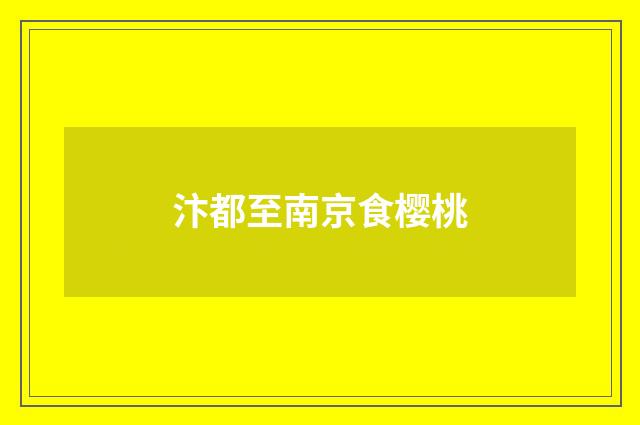汴都至南京食樱桃