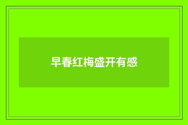 早春红梅盛开有感