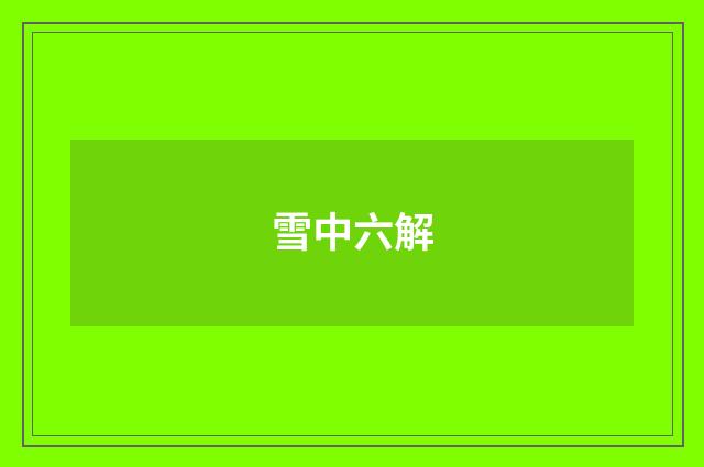 雪中六解