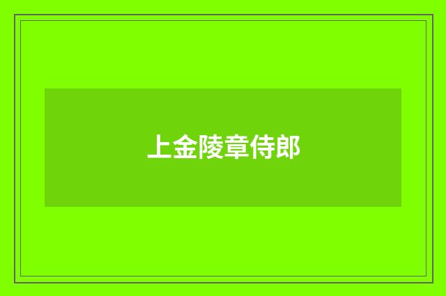 上金陵章侍郎
