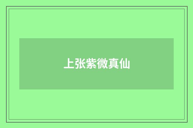 上张紫微真仙