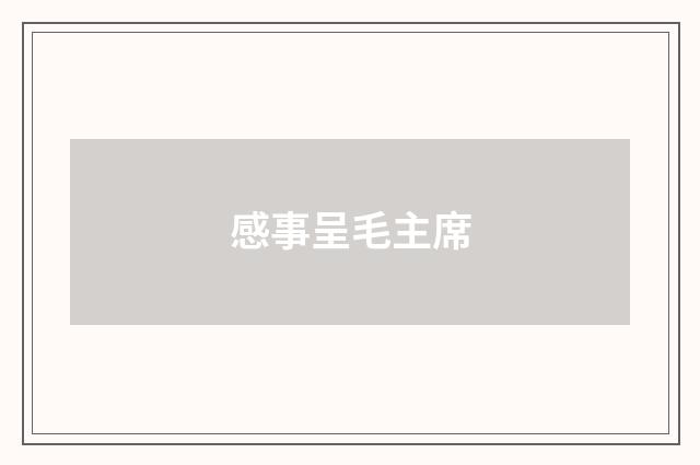 感事呈毛主席