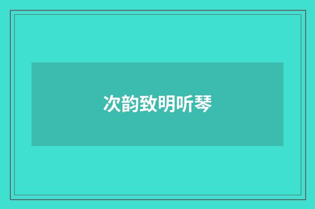 次韵致明听琴