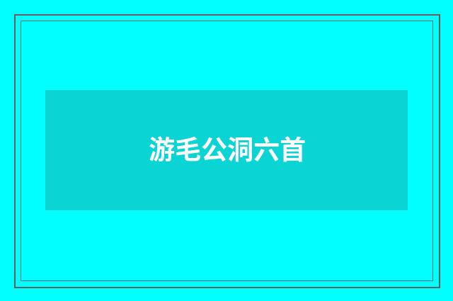 游毛公洞六首