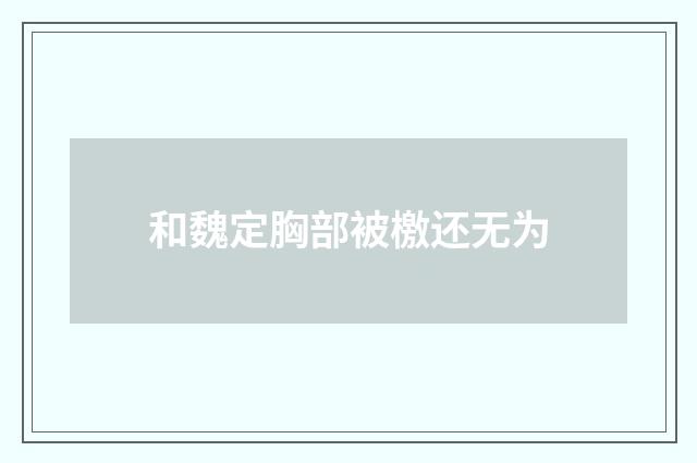 和魏定胸部被檄还无为