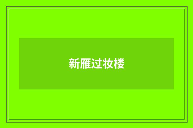 新雁过妆楼