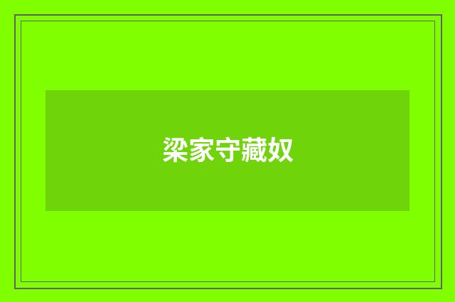 梁家守藏奴