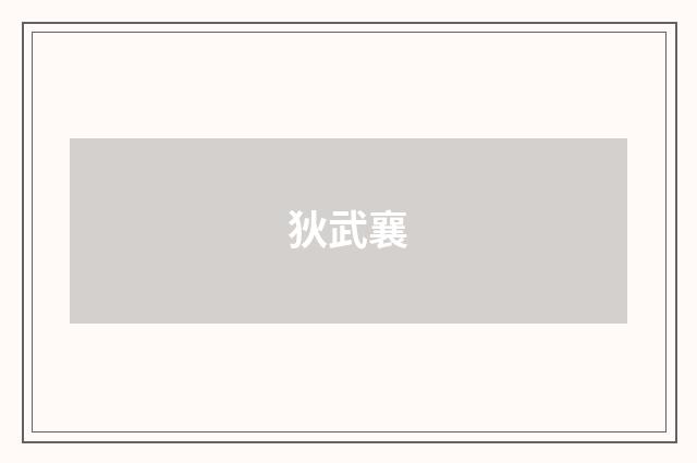狄武襄