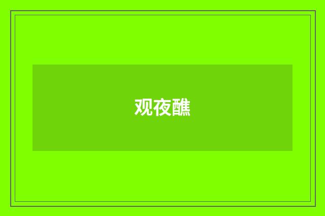 观夜醮