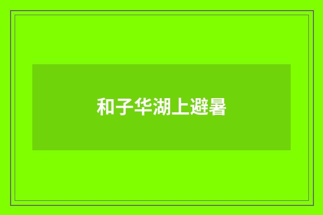 和子华湖上避暑