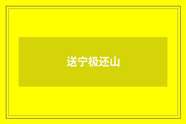 送宁极还山
