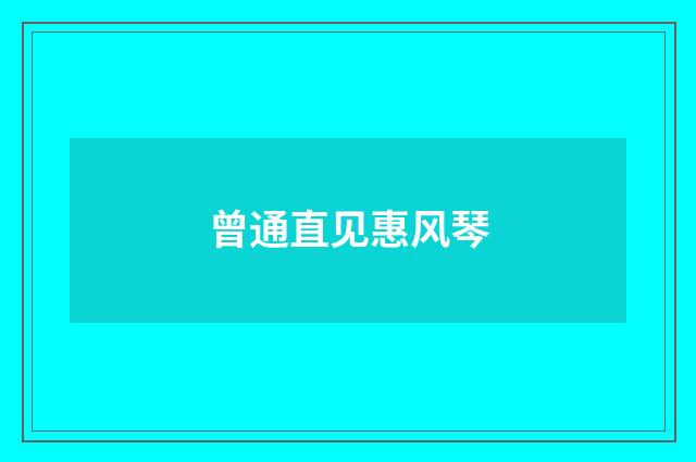 曾通直见惠风琴