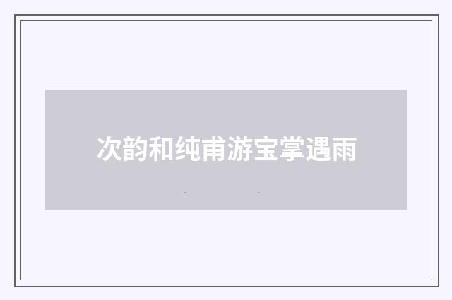 次韵和纯甫游宝掌遇雨
