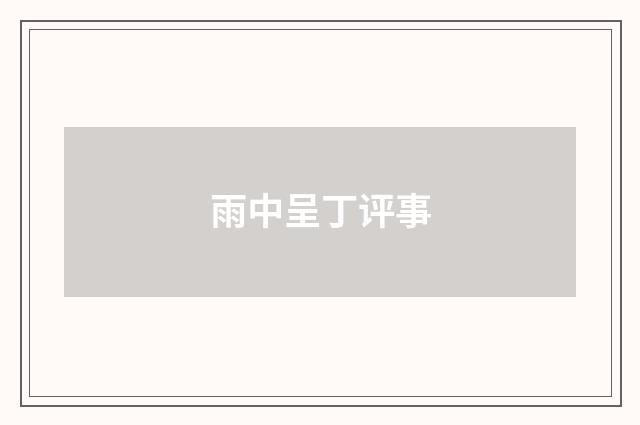 雨中呈丁评事