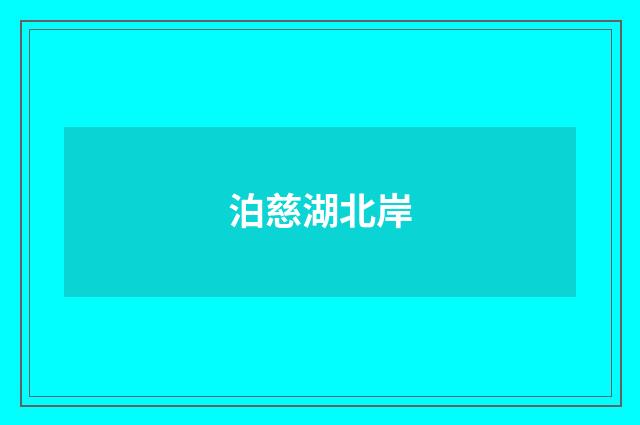 泊慈湖北岸