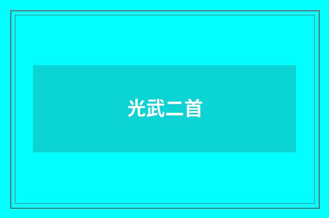 光武二首