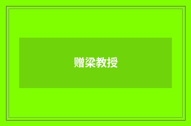 赠梁教授