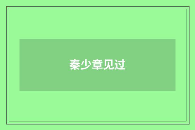 秦少章见过
