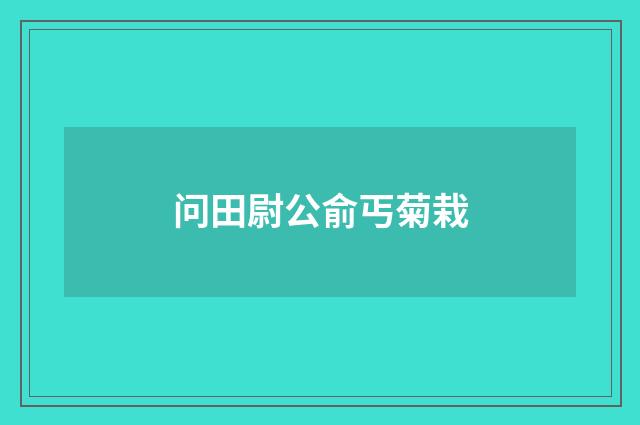 问田尉公俞丐菊栽