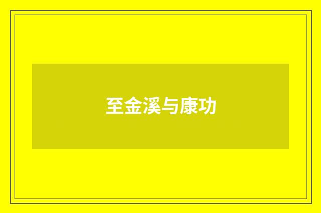 至金溪与康功