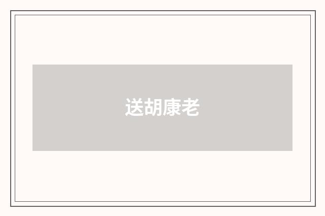 送胡康老