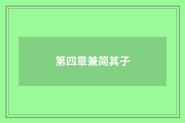 第四章兼简其子