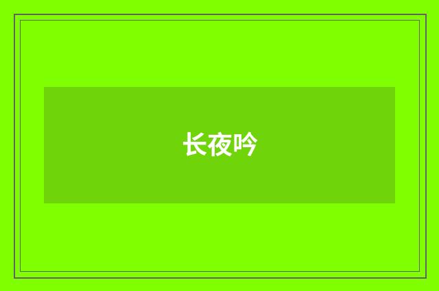 长夜吟