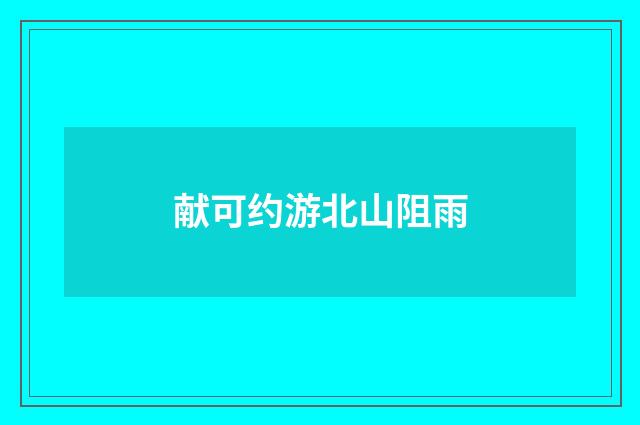 献可约游北山阻雨
