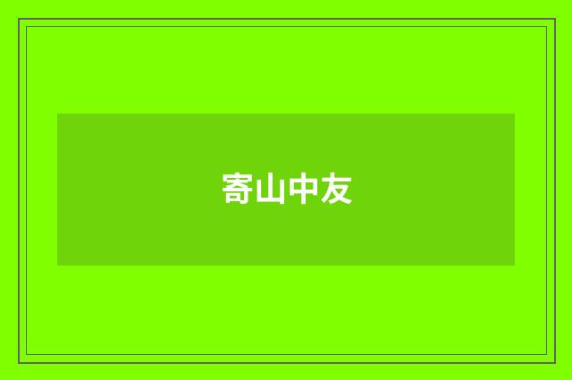 寄山中友