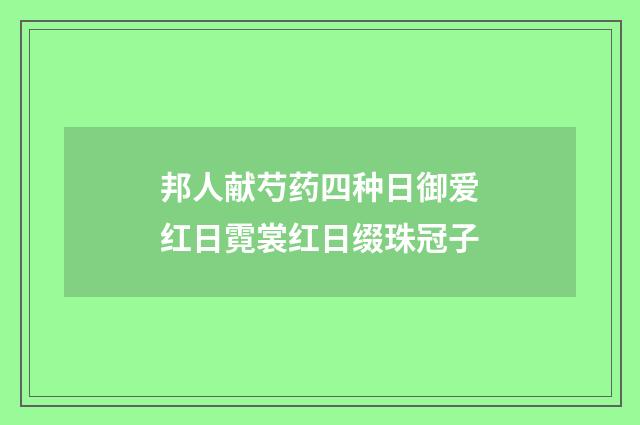 邦人献芍药四种日御爱红日霓裳红日缀珠冠子