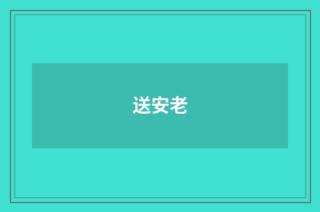 送安老