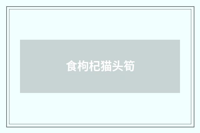 食枸杞猫头筍