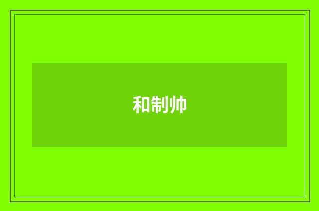 和制帅
